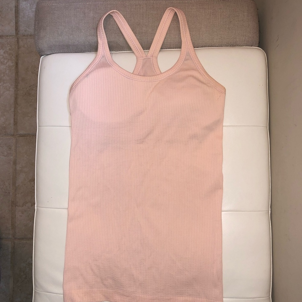lululemon blush pink ebb to street tank top
